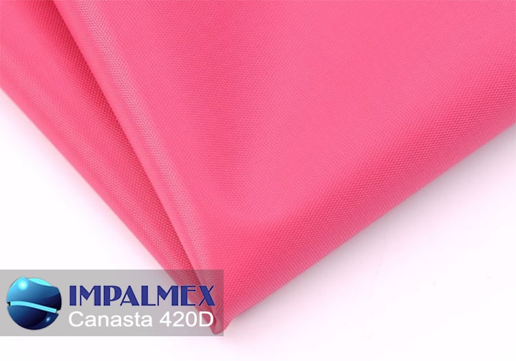 canasta de poliester 420D con PVC impermeable, también es vinil y loneta para bolsas ecológicas de mandado