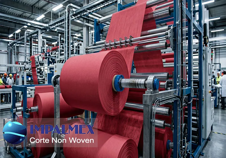 Servicio de corte y rebobinado de Non Woven, Spunbond y Pellón en Impalmex. Especialistas en conversión de tela no tejida TNT y SMS para la industria médica y comercial.