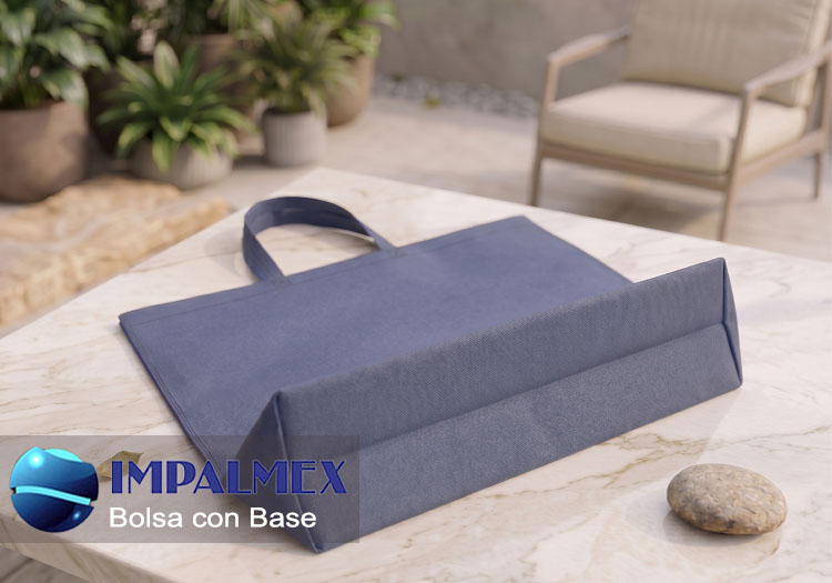 Bolsa ecológica de tela non-woven color azul rey fabricada por Impalmex en León, Guanajuato. Ideal para publicidad y comercio, material de polipropileno de alta resistencia y acabado premium tipo forro koreano.